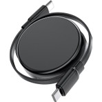 Acefast USB-C to USB-C Makaralı Kablo 60W Güç 0.8 Metre PPS 2.0 - Super Hızlı Şarj - Apple Uyumlu Type-C Şarj Data Kablosu - C13-03 (Acefast Türkiye Garantili)