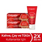 Colgate Optic White Kahve, Çay ve Tütün Kullanıcıları Için Diş Macunu 2 x 50 ml