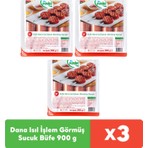 Pınar Dana Isıl İşlem Görmüş Sucuk Büfe 900 g x 3 adet