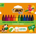 Bic Kids Plastidecor 12'li Jumbo Üçgen Mum Pastel Boya
