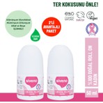 Siveno %100 Doğal Roll On Kadın Deodorant Bitkisel Leke Bırakmayan Vegan 50 ml X2 Adet