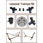 Mrc Takmatik Ahşap Hamak Ayağı Metal Demir Bağlantı Salıncak Bahçe