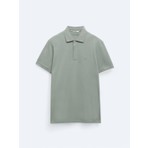 Kip Haki Düz %100 Pamuk T-Shirt