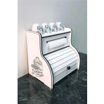 New Bread Box-Yeni Ekmeklik, Havlu Peçetelik(Saklama Gözlü), Baharatlık Rafı, Dekoratif Yazılı