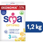 SMA Optipro 3 Toz Devam Sütü 1200 gr (2x600g) 1-3 Yaş İçin Sütlü Besin
