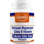 Ersağ Kalsiyum Magnezyum Çinko D Vitamini Takviye Edici Gıda 47,70 gr - 90 Kapsül