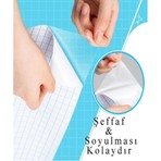 Glanart Dijifix Şeffaf Yapışkanlı Asetat 80MICRON 200x45 cm 1 Adet Cilt Kapağı İçin Kolay Soyulabilir