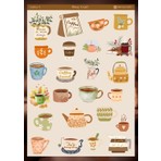 Miray Craft Miray Craft Kahve Temalı 12*17 cm Sticker