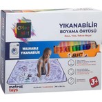 Matrax "Color Me!" Yıkanabilir Boyama Örtüsü 100x150 cm Çocuklar İçin Eğlenceli Renkli Tasarım