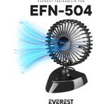 Everest EFN-504 Taşınabilir Masaüstü Siyah USB Fan