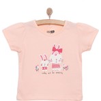 HelloBaby Basic Kız Tavşan Baskılı T-Shirt Kız Bebek