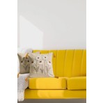 E-Bizz Home Punch Nakışlı Ekru Renkli 2 Adet Kırlent Kılıfı Doğal Keten Malzeme ile Modern Dekorasyon