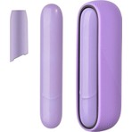 3 In 1 Iqos 3.0 Yüksek Kaliteli Kaymaz Silikon Kılıf Iqos 3.0 Duo Koruyucu Kapak Light Purple