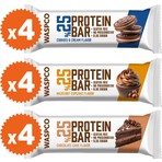 WaspCo Bitter Çikolata Kaplı Protein Bar Karma 36gr x 12 Adet (3 Çeşit)