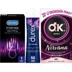 Durex Devil Ring Titreşimli Halka + Durex Extreme Jel 50ML +Nirvana 20 Li Prezervatif