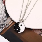 925 Ayar Gümüş Çift Ying Yang Kolye
