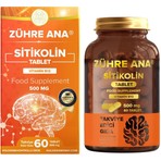 Zühre Ana Sitikolin Tablet 60 Tb 500 mg Vitamin B12 Takviye Edici Gıda Türkiye Menşeli