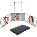 Monozone 3 Kat 360° Saç Sakal Tıraş Aynası Berber Aynası Yükseklik Ayarlamalı Asmalı Geniş Ayna
