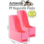 Artlantis Pembe Magazinlik Demonte Plastik 2 Adet Plastik Kutu Klasörü Magazinlik A4 Dosya ve Masa Düzenleyici Sınıf Ev Ofis