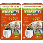 Freshlife Netkal Külot Medium Hasta Bezi 2 Paket (60 Adet)
