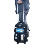 Rowan Çanta Rowan 2 Kademeli Çekçekli Tekerlekli Çanta Laptop Bölmeli Suya Dayanıklı Tekstil Aksesuarlı Kore Tarzı 44-34-23 cm