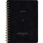 Victoria's Journals Vegan Deri Esnek Kapaklı Spiralli Defter A5 100 gr 128 Sayfa Çizgili Siyah