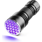 21 LED 395NM Güneş Işığı Eltraviyole Uv El Feneri - Siyah Fener - Evcil Hayvan Otel Ev Temizlik Para Taş Mücevherat
