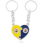 Fenerbahçe Çift Puzzle Metal Anahtarlık Sarı - Lacivert Renkli Lisanslı Ürün