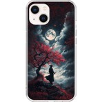 Dali Design iPhone 15 Uyumlu Şeffaf Kılıf Japon Samuray 2 Tasarımlı
