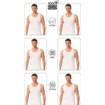 Özkan Underwear Özkan 0050 6'lı Paket Erkek %100 Pamuklu Penye Süprem Kalın Askılı Atlet