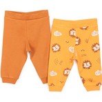 Hellobaby Basic Erkek Aslan Baskılı 2li Patiksiz Alt Erkek Bebek