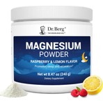 Dr. Berg Magnesium Glycinate Powder Calm For Sleep, Relaxation, & Stress Relief - Now Includes Vitamin D3 & Zinc - Delicious Raspberry & Lemon  (50 Servings)