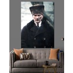 Mustafa Kemal Atatürk Dekoratif Kanvas - Mdf Ahşap Tablo