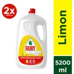 Fairy 2600 ml Sıvı Bulaşık Deterjanı Süper Ekonomik Paket Limon Kokulu 2'li Paket