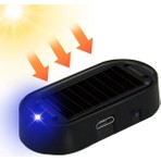 MAİN SHOP 1 Adet Mavi Renk Araba Güneş Enerjili Hırsızlık Önleyici Caydırıcı Alarm Ledi