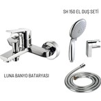 Creavit Luna Banyo Bataryası ve SH150 Mafsallı El Duş Seti 3f