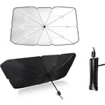 Araç Içi Ön Cam Güneşliği, Katlanabilir Şemsiye Şeklinde Otomobil Ön Cam Güneşliği,%99 Etkin Koruma, Otomobil, Suv, (140 x 79 Cm)