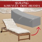 Breen Gri Şezlong Koruma Örtüsü, Şezlong Koruyucu Kılıf, Su Geçirmez, Güneşten Korur, Toz ve Kir Önleyici Branda