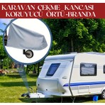 Breen Gri Karavan Çekme Kancası Koruyucu Örtü, Kaplin Kılıfı, Karavan Birleşim Yeri Koruma Kılıfı, Su Geçirmez, Toz ve Kir Önleyici Branda