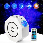 Robeve Altıgen Projektör Lamba – Galaxy Gece Lambası, Bluetooth Hoparlörlü, Renkli Yıldız Gökyüzü Projeksiyonu ile Geceyi Aydınlatın - Nebula Yıldız Gece Lambası Çocuk Gece Lambası