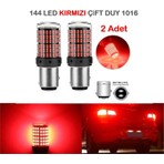 Reycar 144 LED Kırmızı Renk 2 Adet 1016 Çift Duy Ampul Modern Tasarım ve Enerji Tasarruflu Özellikler