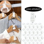 Askı Aparatı 10 Adet Dolap Içi Düzenleyici Gömlek Elbise Pantolon Giysi Askı Kancası Askı Çoklayıcı