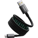 Baseus Tungsten Gold Manyetik Hızlı Usb den Type C 100W Şarj Kablosu Siyah