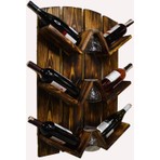 World of Wood Ahşap Dekoratif Şaraplık Içki Standı Bardaklık Mini Bar Ahşap Duvar Şarap Rafı