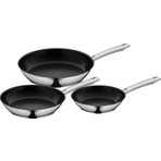 WMF Nordic Profi 3'lü Kızartma Tava Seti 20+24+28 cm Çelik Malzeme ile Dayanıklı