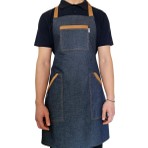 Formteks Boydan Askılı Tokalı Önlük denim Camel