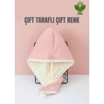 Duff Clean Çift Taraflı Çift Renk Saç Kurutma Havlusu Saç Bonesi Mikrofiber