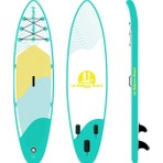 Up Balance Board Cosfer 320x81x15 cm Şişme Sup Board Yeşil 200 kg Taşıma Kapasitesi ile Konforlu Kullanım