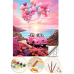 Tale Hobby Sayılarla Boyama Numaralı Tuval Seti 40X50CM Manzara Fırça ve Boya Dahil Renkli Akrilik