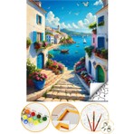 Sayılarla Boyama Numaralı Tuval Seti Fırça Boya Dahil 40X50CM Manzara